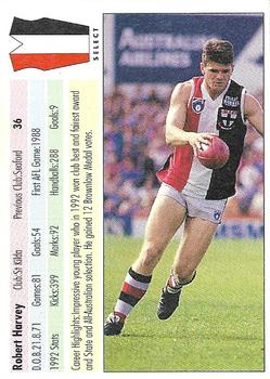 1993 Select AFL #36 Robert Harvey Back